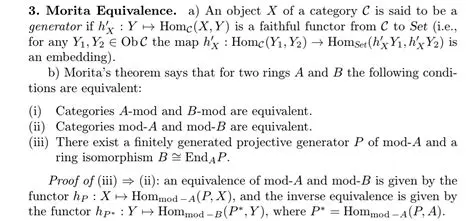 Proof of Morita Equivalence