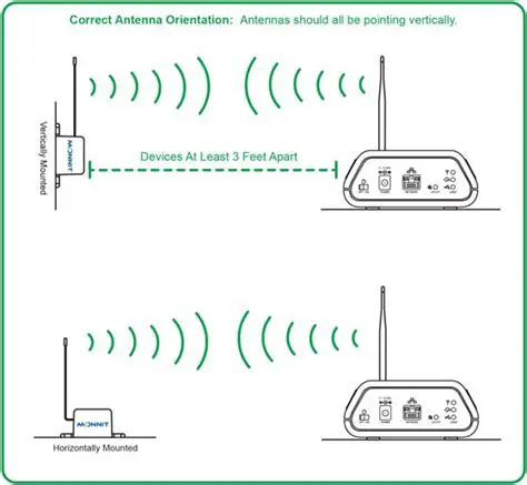 Proper antenna orientation is essential