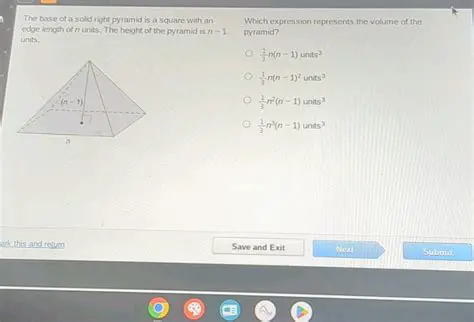 Properties of a Solid Right Pyramid