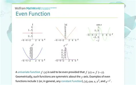 Properties of Even Functions