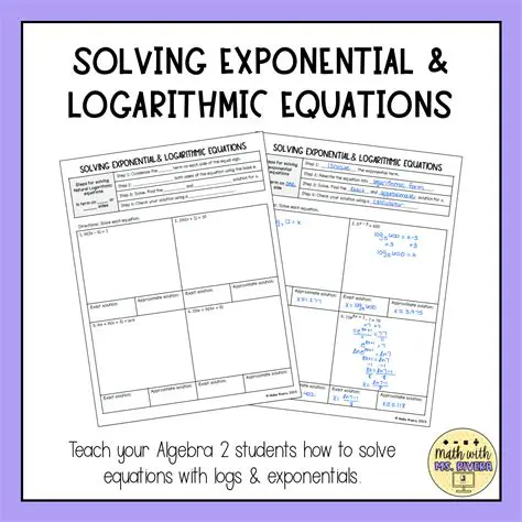 Properties of Exponential and Logarithmic Equations