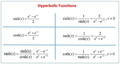 Properties of Hyperbolic Functions