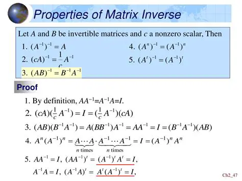 Properties of Matrix Inverse