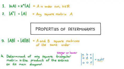 Properties of the Determinant