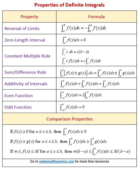 Properties of the Integral