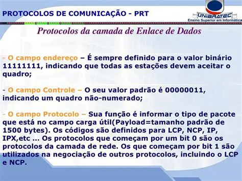 Protocolos da Camada de Enlace de Dados