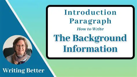 Provide background information