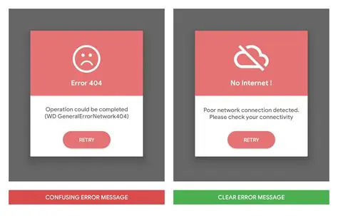Provide clear error messages
