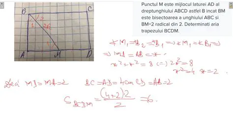 Punctul M este situat pe linia de simetrie a dreptunghiului