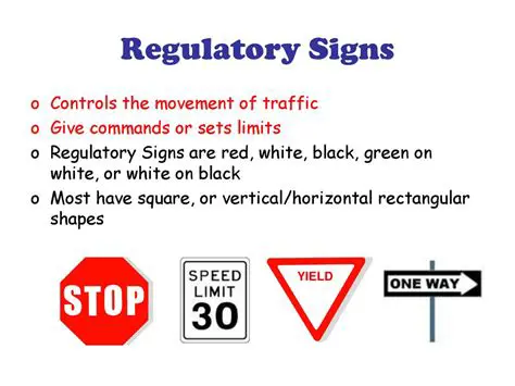 Purpose of Regulatory Signs