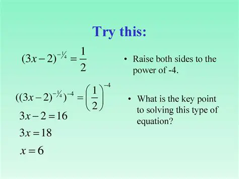 Raise both sides to the power of 4