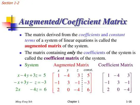 Rank of the coefficient matrix