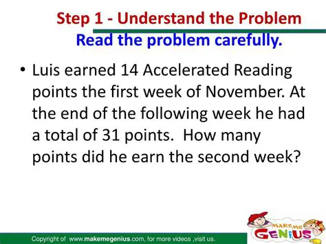 Reading the problem carefully