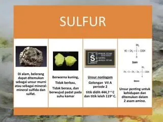 Reaksi Kimia Sulfur dan Oksigen