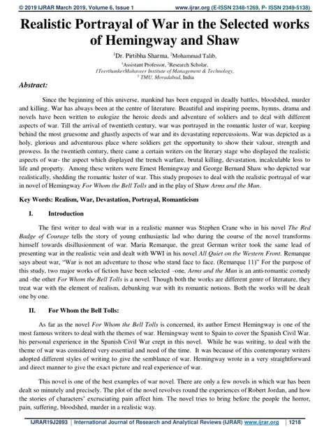 Realistic Portrayal of War