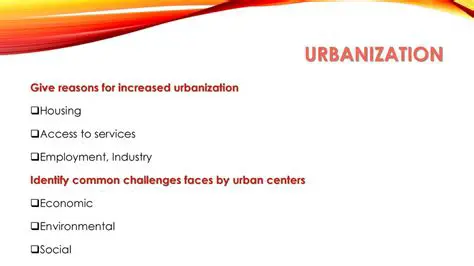 Reasons for Increased Urbanization