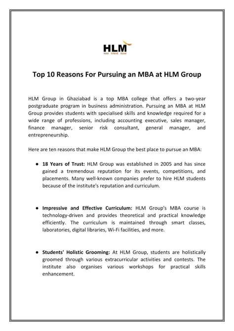 Reasons for Pursuing an MBA