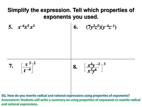 Recalling the Properties of Exponents and Roots
