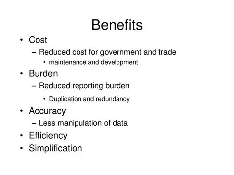 Reduced Burden of Reporting