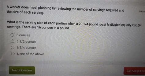 Reducing the number of servings