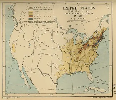 Regional Population Distribution in 1850
