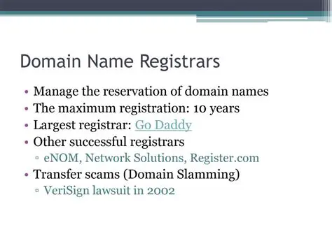 Regulating domain name registrars