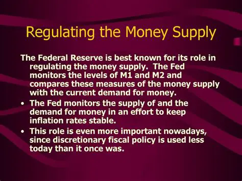 Regulating the Money Supply