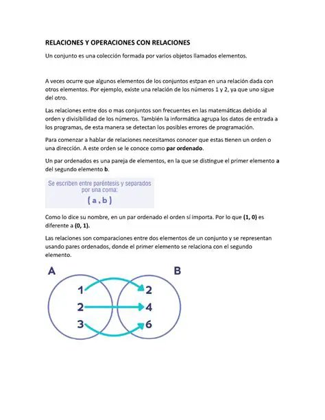 Relaciones entre operaciones
