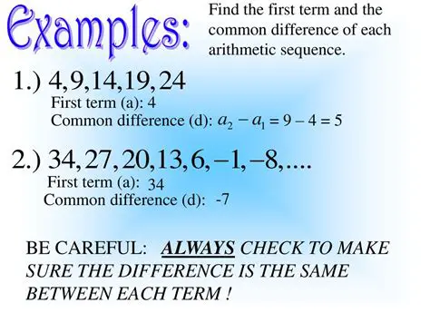 Relationship Between First Term and Common Difference