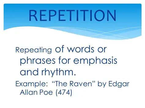 Repetition of words or phrases