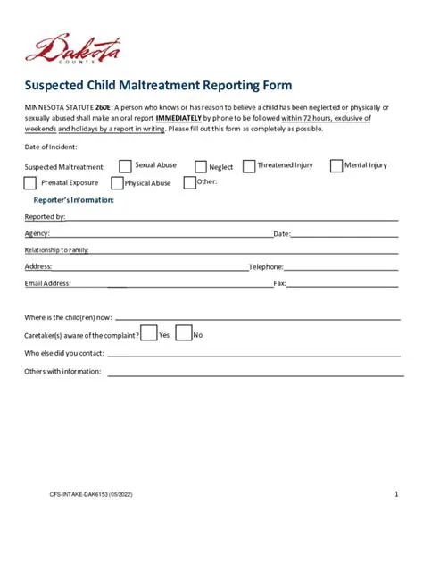 Reporting Suspected Maltreatment