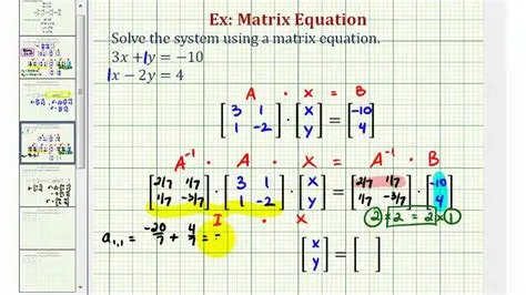 Representing Systems of Equations as Matrix Equations