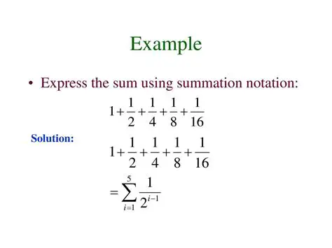 Representing the Sum Using Summation Notation