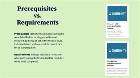 Requirements and Prerequisites