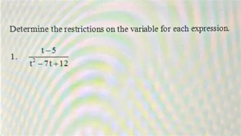 Restrictions for the Variable