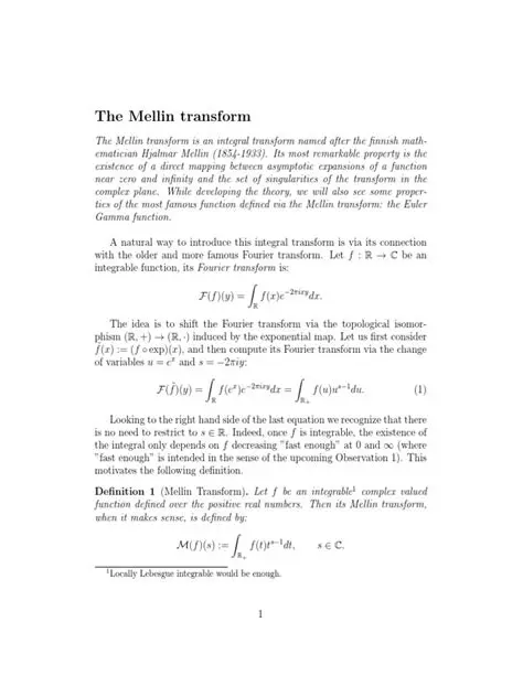 Rewrite the double integral in terms of the Mellin transform