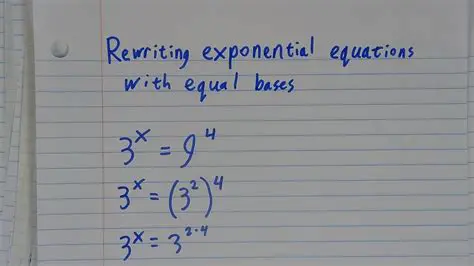 Rewriting Exponential Equations