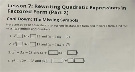 Rewriting the Expression in Factored Form
