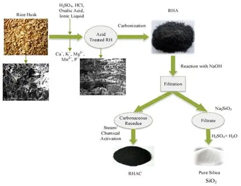 Rice Husk as a Source of Active Carbon