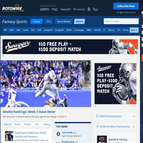 Rotowire: Ang Iyong Gabay sa Mundo ng Fantasy Sports at Sports News