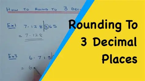 Rounding Numbers to Three Decimal Places