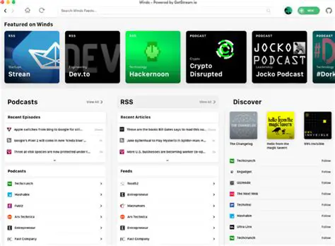 RSS and Podcast Subscriptions