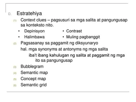 Sa pagtuturo ng mga salita o mga pangungusap