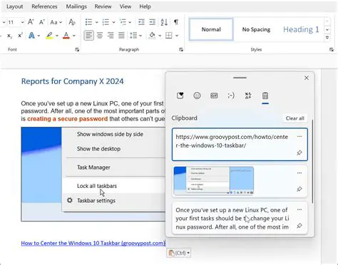 Save the clipboard history as a report