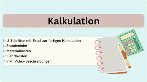 Schnelle und einfache Kalkulation