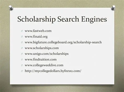 Scholarship Search Engines
