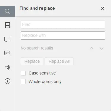 Search and Replace Function