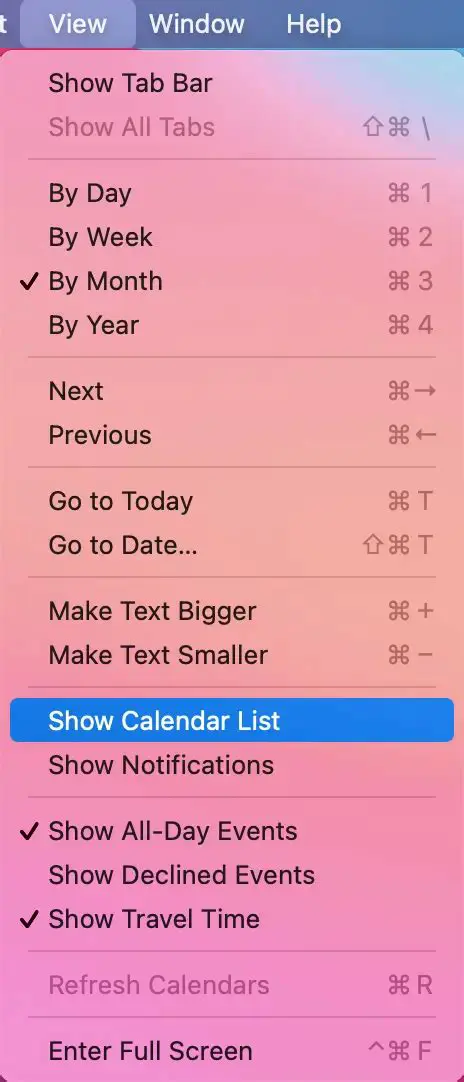Select Calendar Subscription