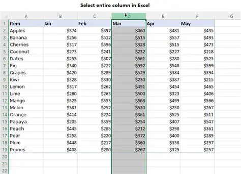 Select objects and columns