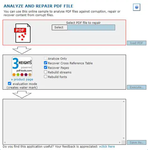 Select the damaged PDF file